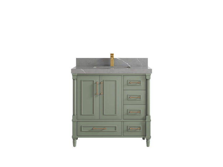 Aberdeen 36 in. W x 22 in. D Center Sink Bathroom Vanity - photo 30