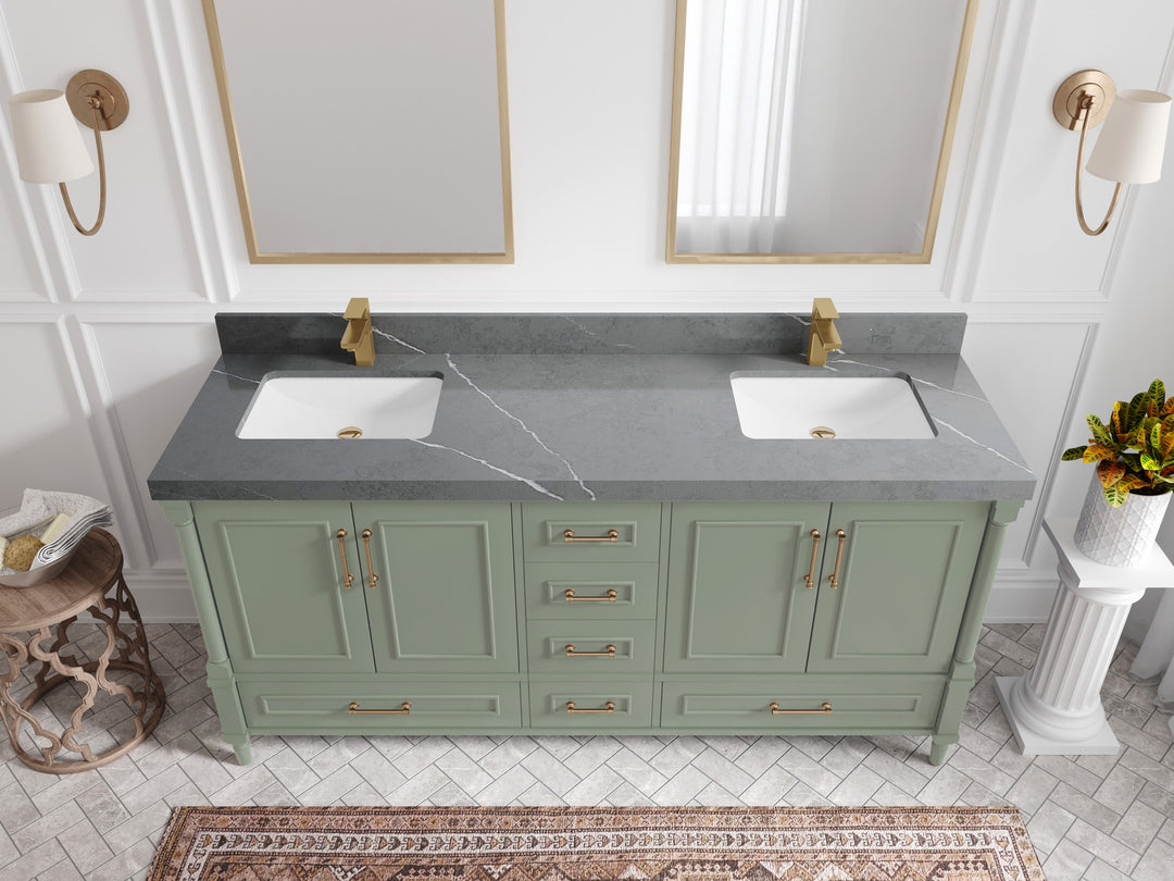 Aberdeen 72 in. W x 22 in. D Double Sink Bathroom Vanity