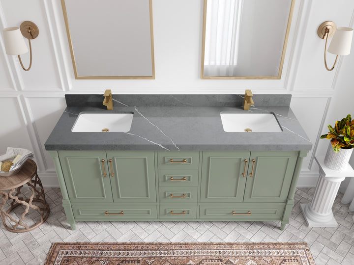 Aberdeen 72 in. W x 22 in. D Double Sink Bathroom Vanity - photo 32