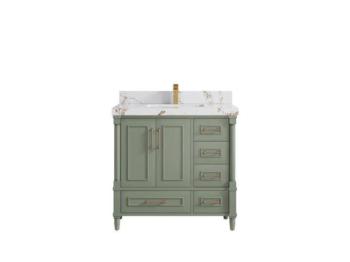 Aberdeen 36 in. W x 22 in. D Center Sink Bathroom Vanity - photo 32