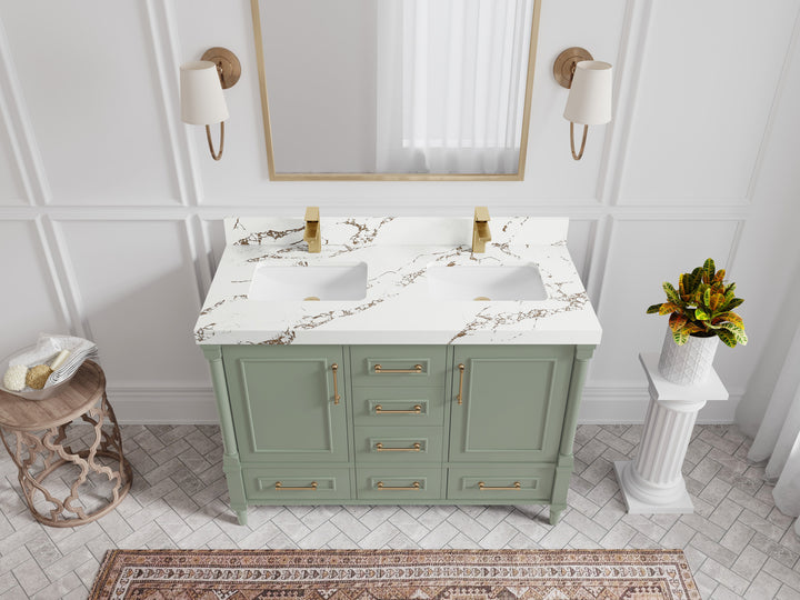 Aberdeen 48 in. W x 22 in. D Double Sink Bathroom Vanity - photo 15