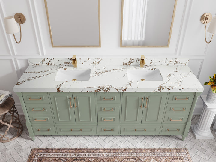Aberdeen 84 in. W x 22 in. D Double Sink Bathroom Vanity - photo 34