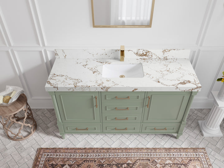 Aberdeen 60 in. W x 22 in. D Single Sink Bathroom Vanity - photo 36