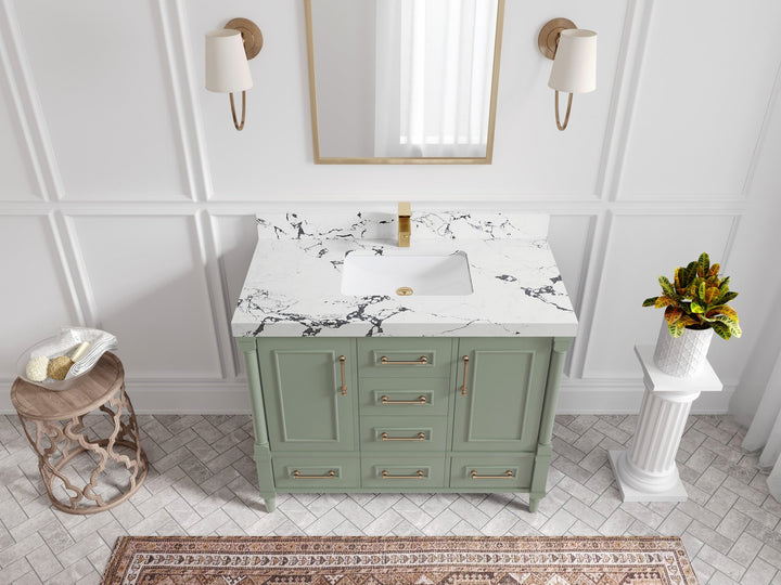 Aberdeen 42 in. W x 22 in. D Single Sink Bathroom Vanity - photo 37