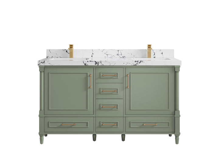 Aberdeen 60 in. W x 22 in. D Double Sink Bathroom Vanity - photo 38
