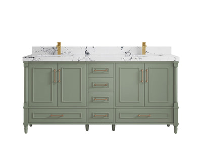 Aberdeen 72 in. W x 22 in. D Double Sink Bathroom Vanity - Willow Bath and Vanity