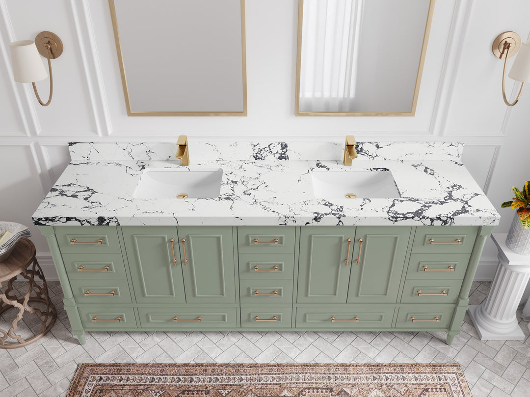 Aberdeen 84 in. W x 22 in. D Double Sink Bathroom Vanity