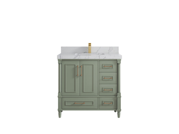 Aberdeen 36 in. W x 22 in. D Center Sink Bathroom Vanity - photo 38