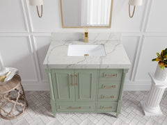 Aberdeen 36 in. W x 22 in. D Center Sink Bathroom Vanity - photo 37
