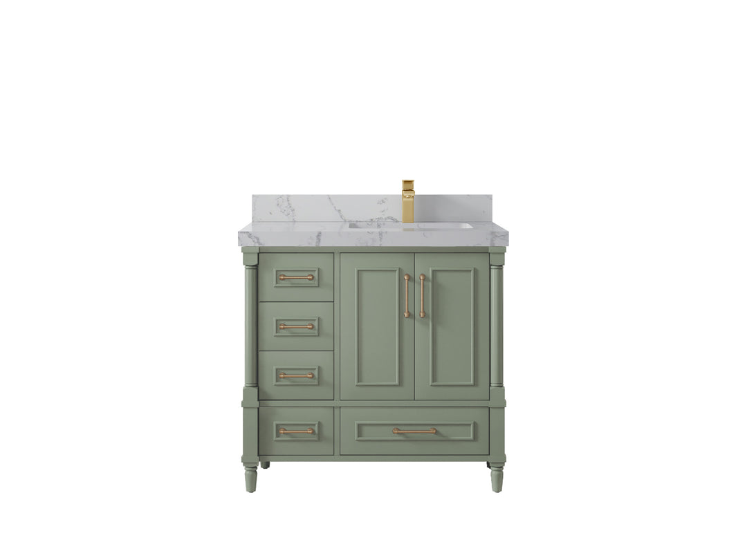 Aberdeen 36 in. W x 22 in. D Right Offset Sink Bathroom Vanity