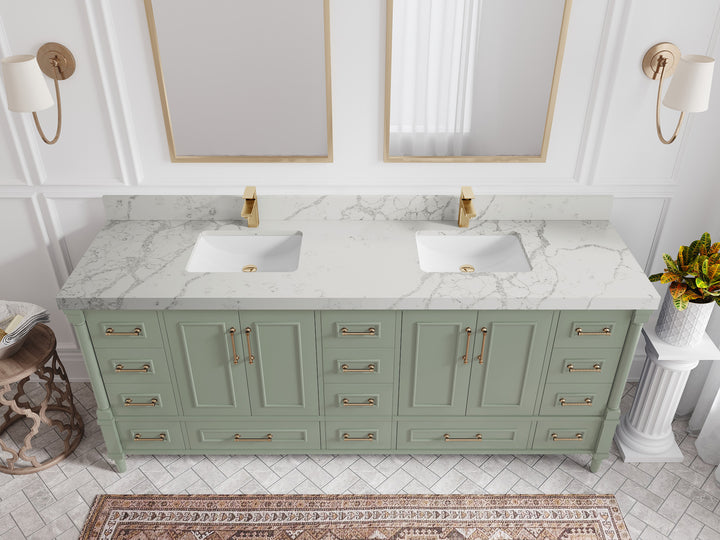Aberdeen 80 in. W x 22 in. D Double Sink Bathroom Vanity - photo 40