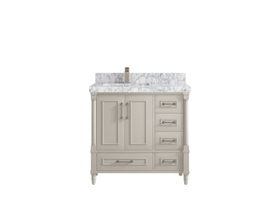 Aberdeen 36 in. W x 22 in. D Left Offset Sink Bathroom Vanity
