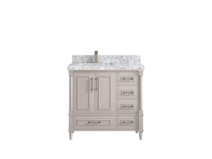 Aberdeen 36 in. W x 22 in. D Left Offset Sink Bathroom Vanity - photo 18