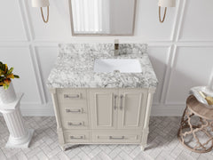 Aberdeen 36 in. W x 22 in. D Right Offset Sink Bathroom Vanity - photo 17