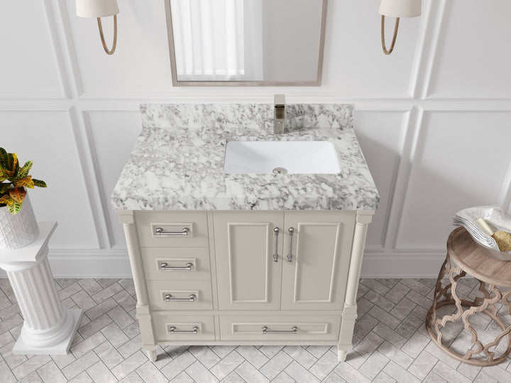Aberdeen 36 in. W x 22 in. D Right Offset Sink Bathroom Vanity - photo 18