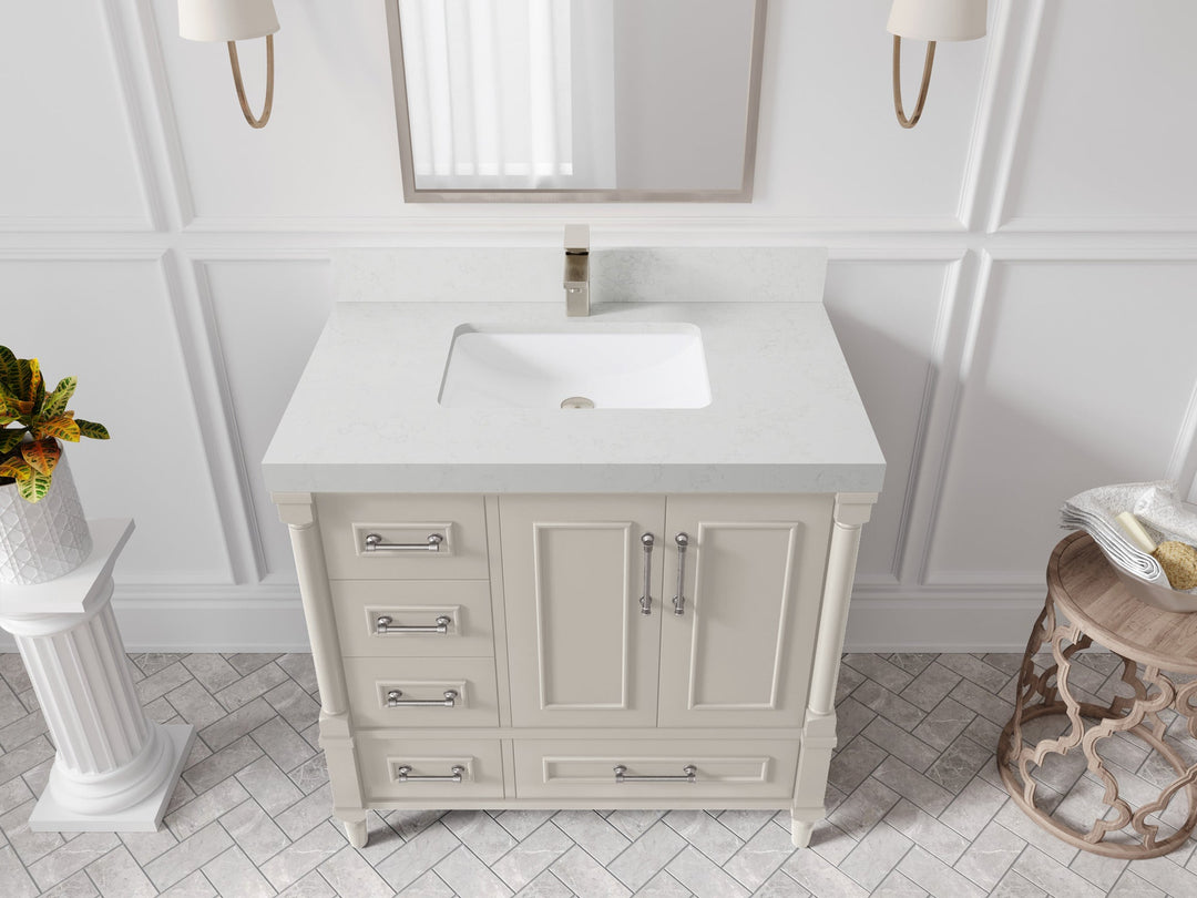 Aberdeen 36 in. W x 22 in. D Center Sink Bathroom vanity