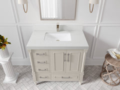 Aberdeen 36 in. W x 22 in. D Center Sink Bathroom Vanity - photo 19