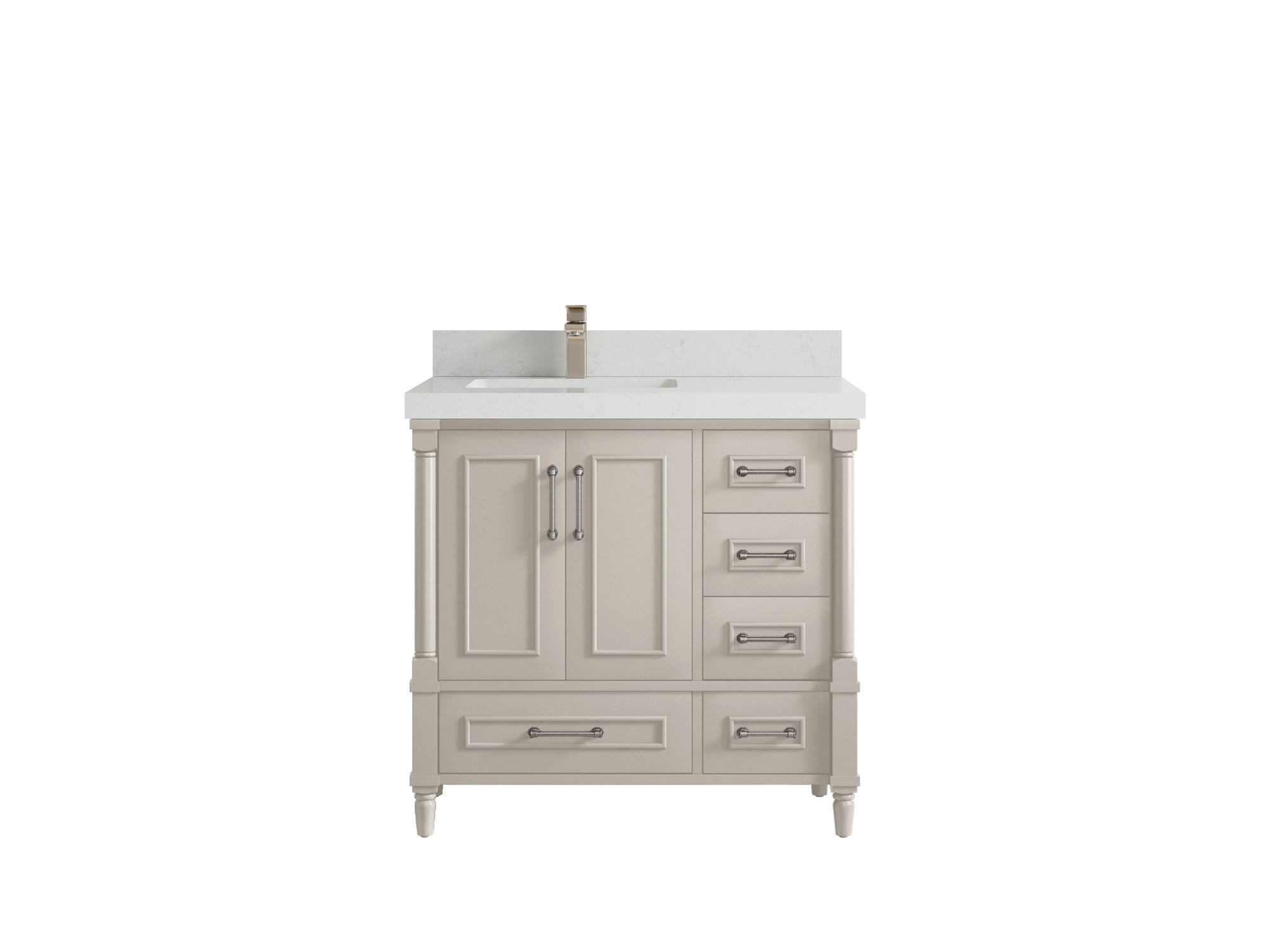 Aberdeen 36 in. W x 22 in. D Left Offset Sink Bathroom Vanity