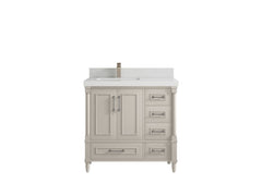 Aberdeen 36 in. W x 22 in. D Left Offset Sink Bathroom Vanity - photo 20
