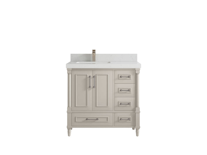 Aberdeen 36 in. W x 22 in. D Left Offset Sink Bathroom Vanity - photo 20