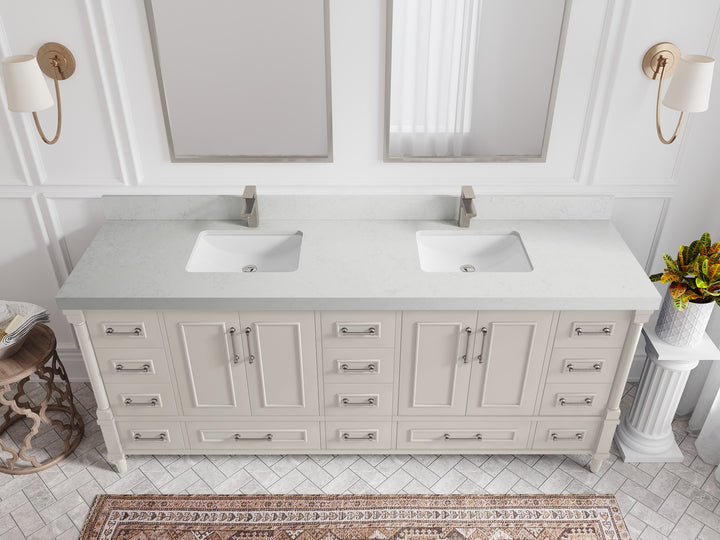 Aberdeen 80 in. W x 22 in. D Double Sink Bathroom Vanity - photo 20