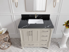 Aberdeen 36 in. W x 22 in. D Center Sink Bathroom Vanity - photo 7
