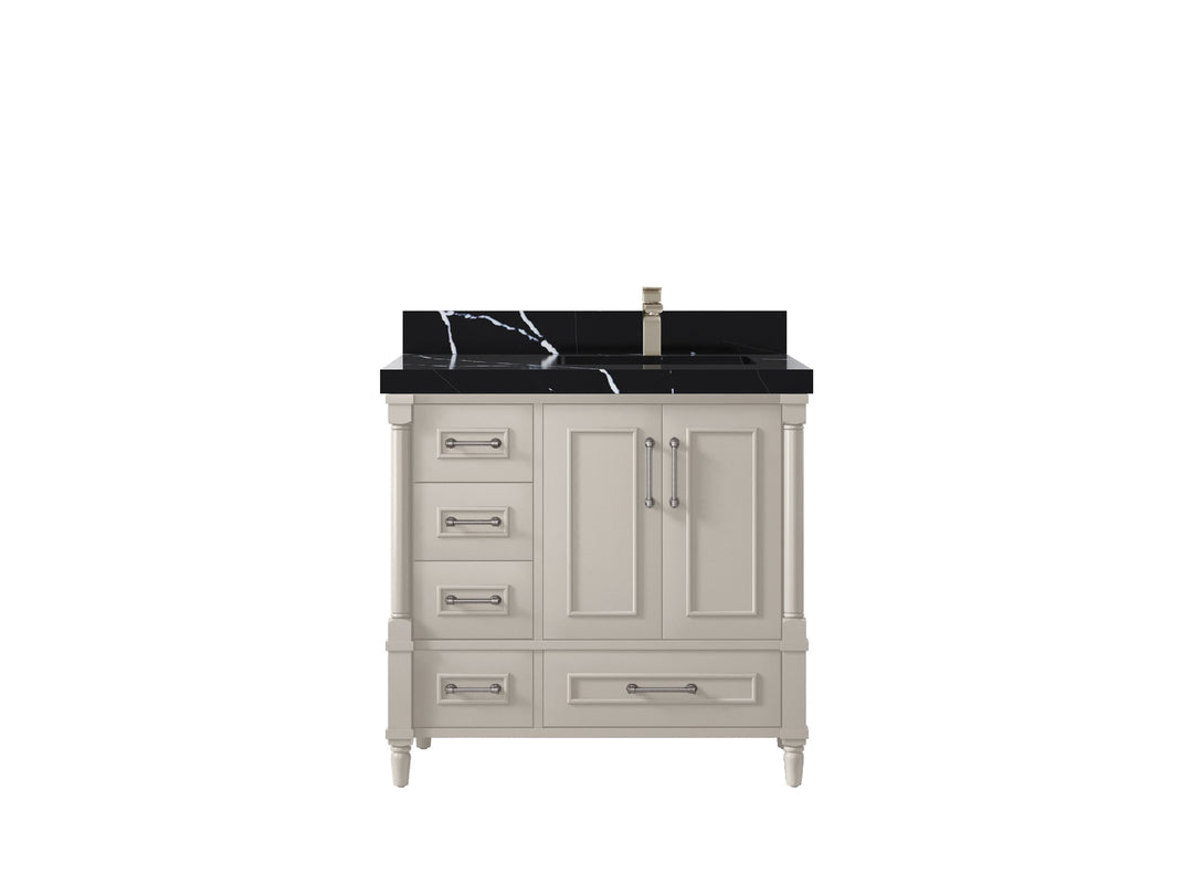 Aberdeen 36 in. W x 22 in. D Right Offset Sink Bathroom Vanity