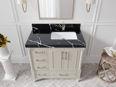 Aberdeen 36 in. W x 22 in. D Right Offset Sink Bathroom Vanity - photo 7