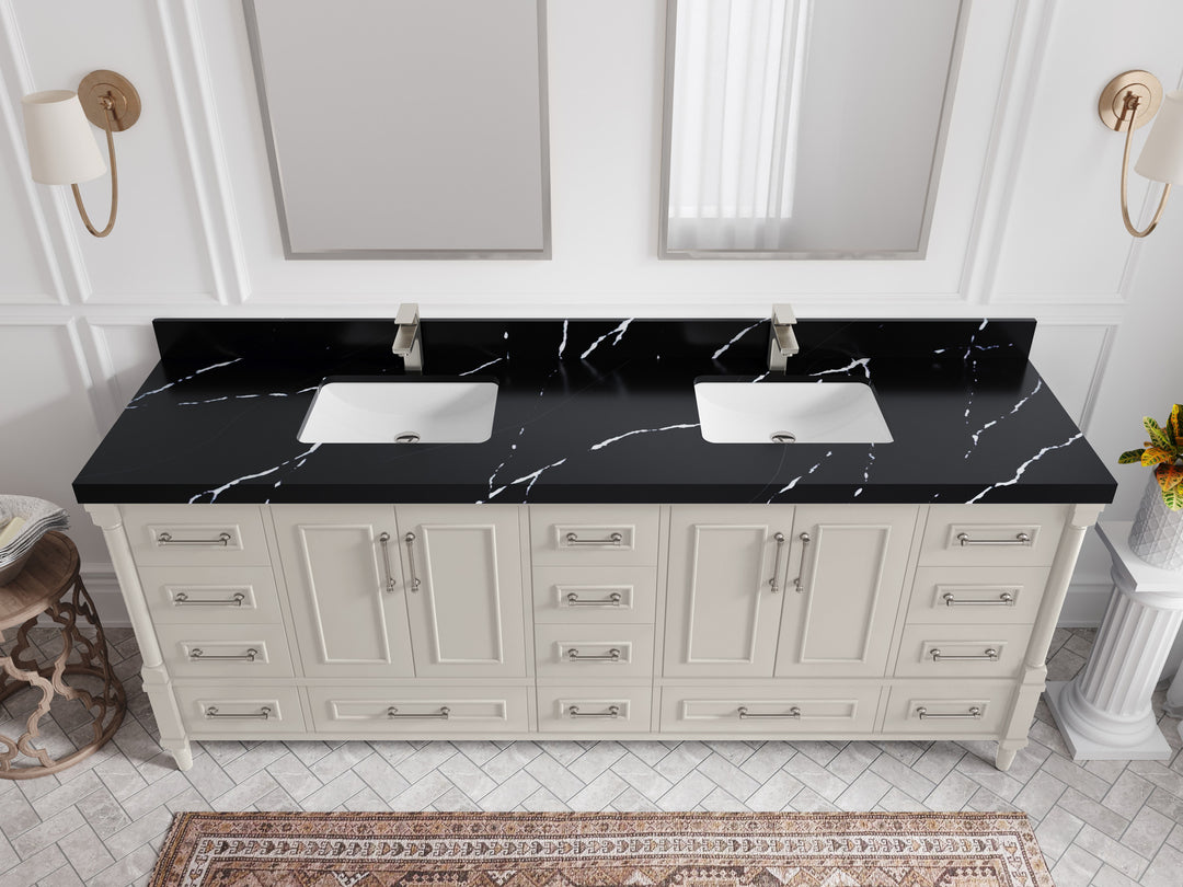 Aberdeen 84 in. W x 22 in. D Double Sink Bathroom Vanity