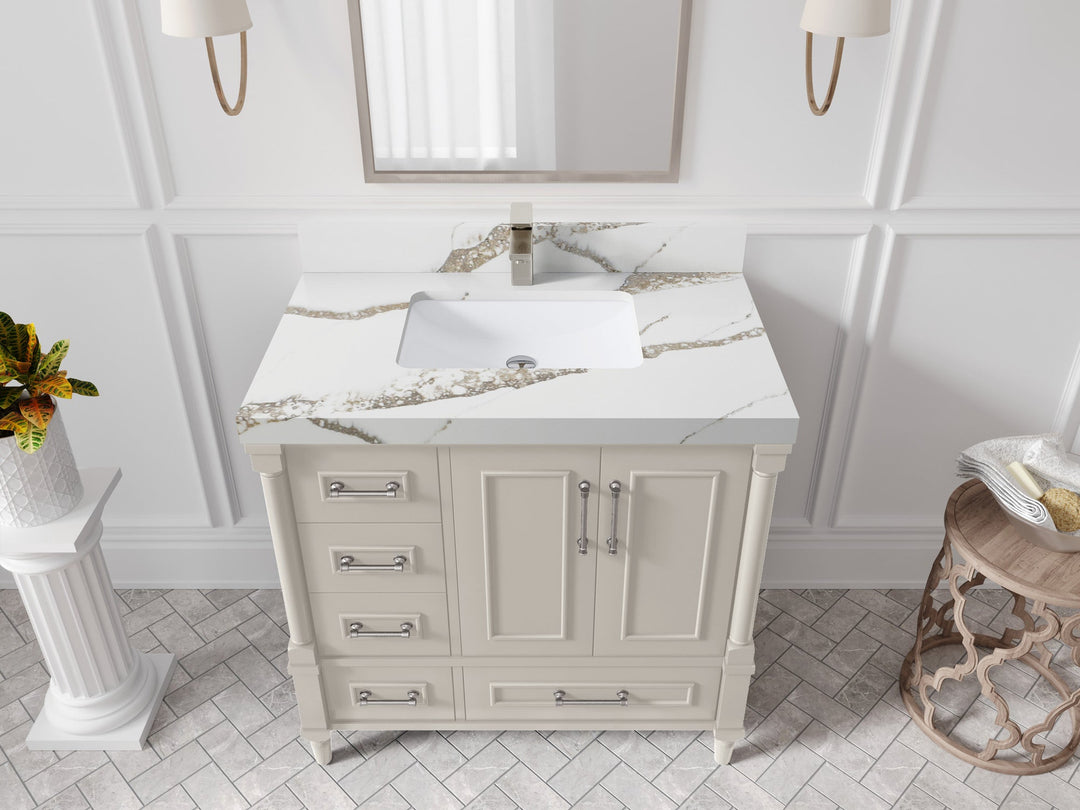 Aberdeen 36 in. W x 22 in. D Center Sink Bathroom vanity