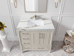 Aberdeen 36 in. W x 22 in. D Center Sink Bathroom Vanity - photo 11