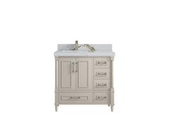 Aberdeen 36 in. W x 22 in. D Left Offset Sink Bathroom Vanity - photo 10