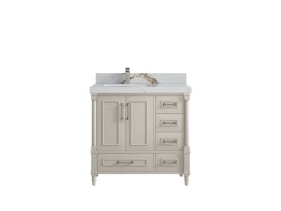 Aberdeen 36 in. W x 22 in. D Left Offset Sink Bathroom Vanity