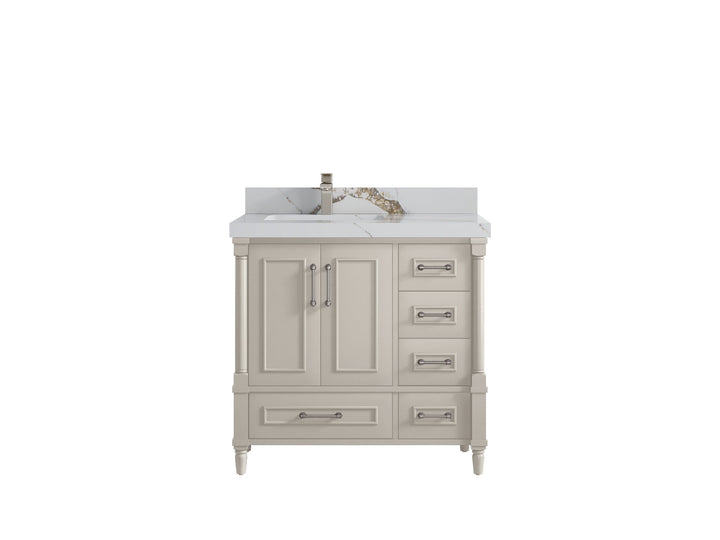 Aberdeen 36 in. W x 22 in. D Left Offset Sink Bathroom Vanity - photo 10