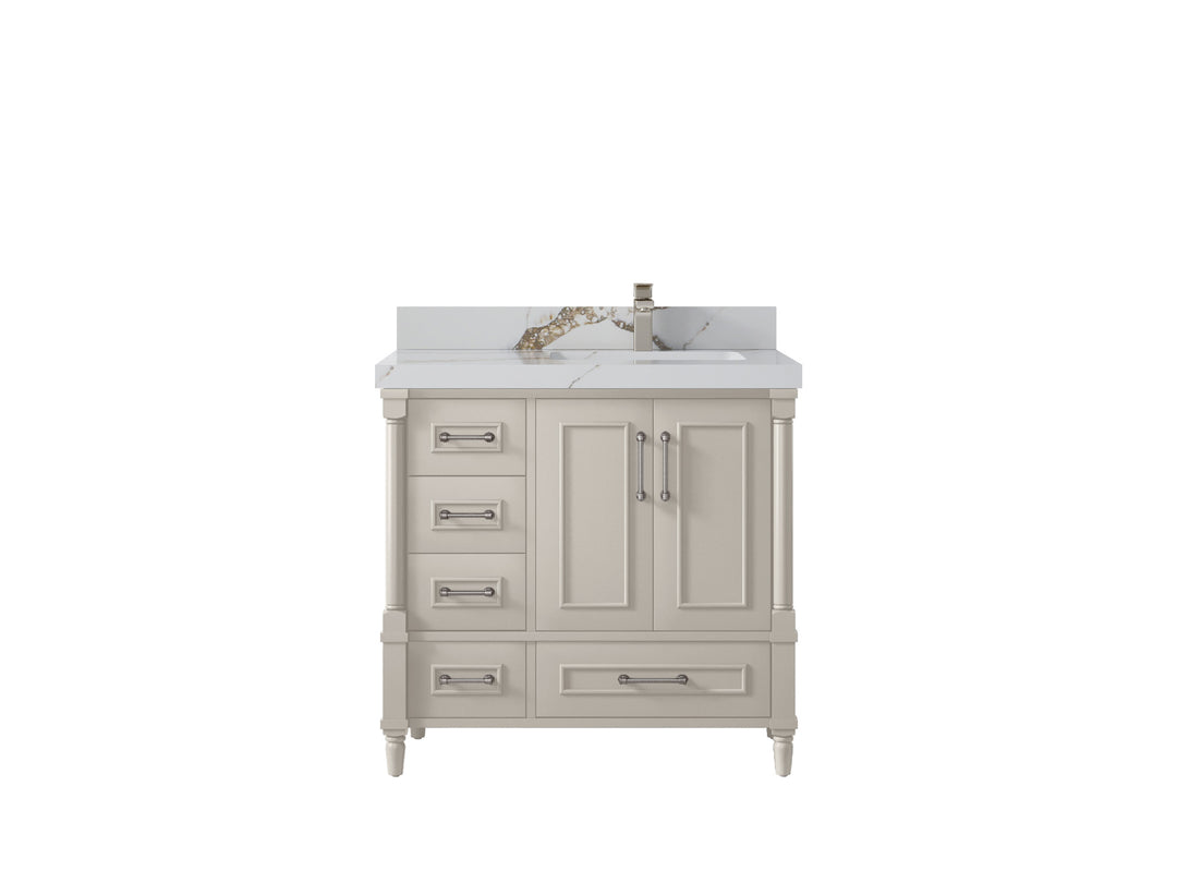 Aberdeen 36 in. W x 22 in. D Right Offset Sink Bathroom Vanity