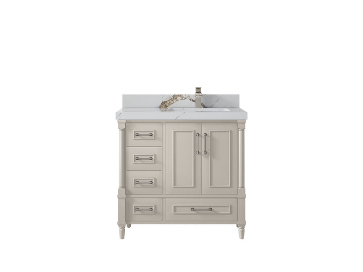 Aberdeen 36 in. W x 22 in. D Right Offset Sink Bathroom Vanity - photo 12