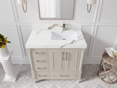 Aberdeen 36 in. W x 22 in. D Right Offset Sink Bathroom Vanity - photo 11