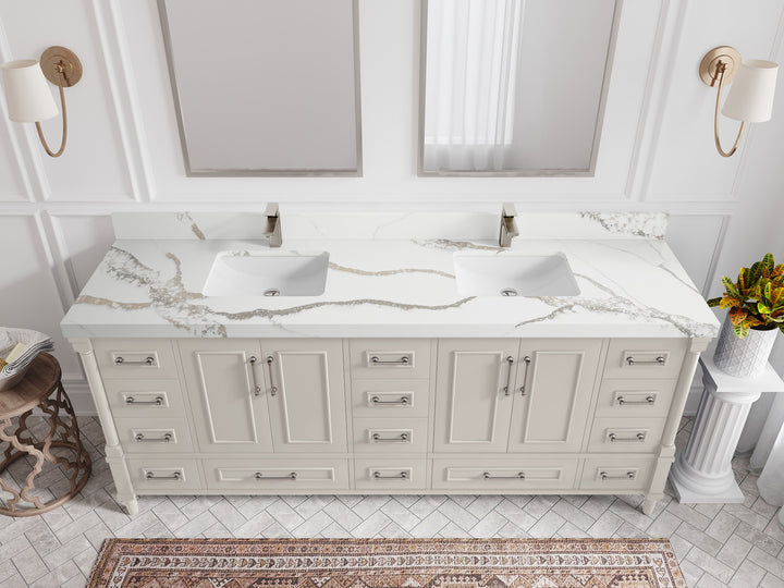 Aberdeen 80 in. W x 22 in. D Double Sink Bathroom Vanity - photo 10