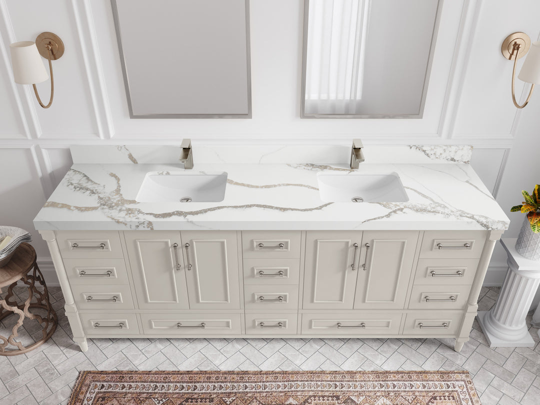 Aberdeen 84 in. W x 22 in. D Double Sink Bathroom Vanity