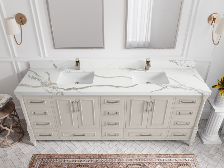Aberdeen 84 in. W x 22 in. D Double Sink Bathroom Vanity - photo 9