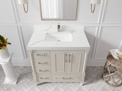 Aberdeen 36 in. W x 22 in. D Center Sink Bathroom Vanity - photo 7