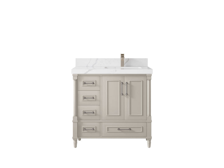 Aberdeen 36 in. W x 22 in. D Right Offset Sink Bathroom Vanity - photo 1