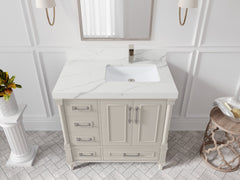 Aberdeen 36 in. W x 22 in. D Right Offset Sink Bathroom Vanity - photo 9