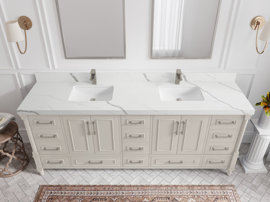 Aberdeen 84 in. W x 22 in. D Double Sink Bathroom Vanity