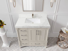 Aberdeen 36 in. W x 22 in. D Center Sink Bathroom Vanity - photo 13