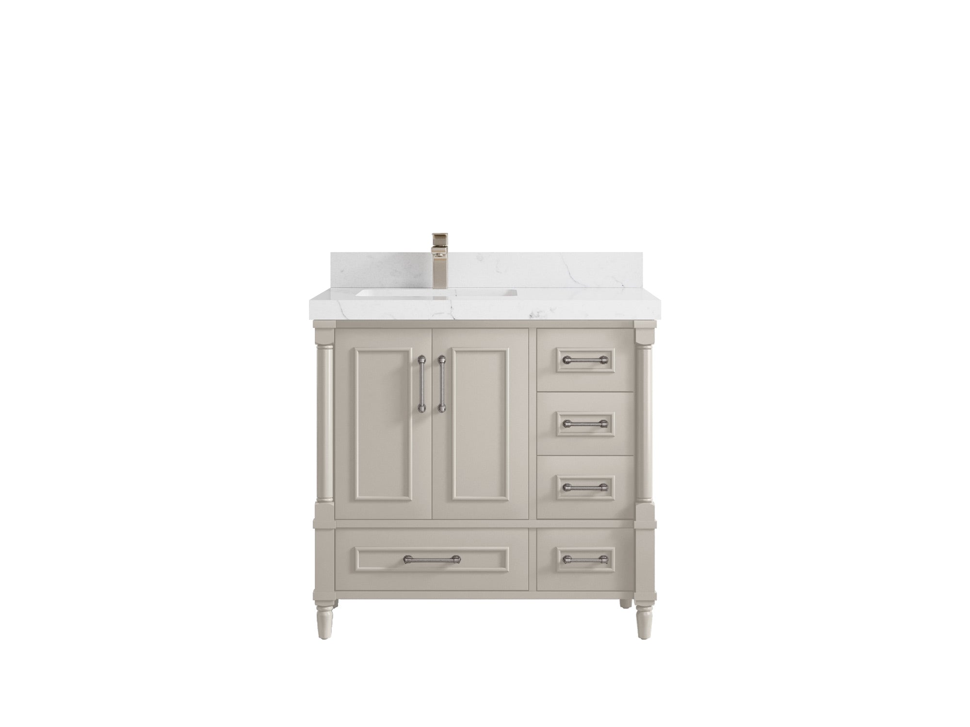 Aberdeen 36 in. W x 22 in. D Left Offset Sink Bathroom Vanity