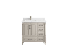 Aberdeen 36 in. W x 22 in. D Left Offset Sink Bathroom Vanity - photo 14