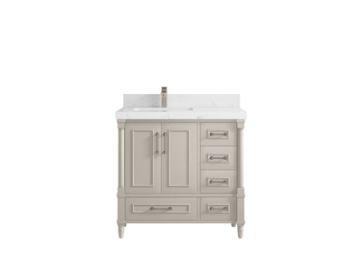 Aberdeen 36 in. W x 22 in. D Left Offset Sink Bathroom Vanity