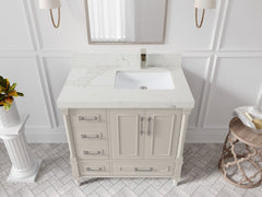 Aberdeen 36 in. W x 22 in. D Right Offset Sink Bathroom Vanity - photo 13