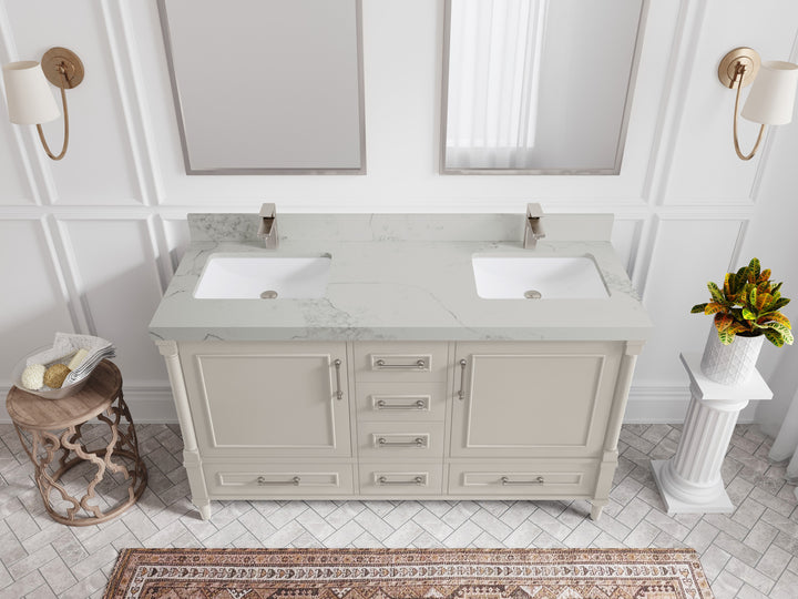 Aberdeen 60 in. W x 22 in. D Double Sink Bathroom Vanity - photo 14